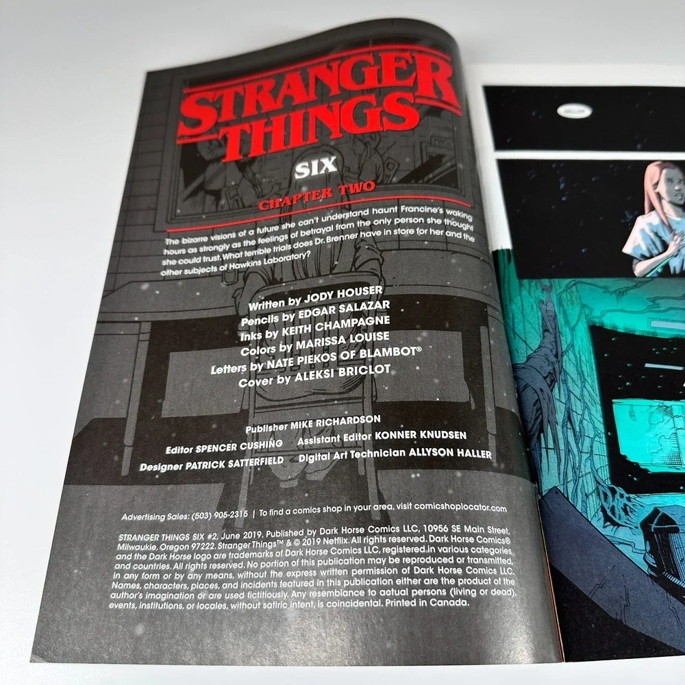 Stranger Things SIX  PREQUEL Comic Books Dark Horse #1 #2 #3 #4  Aleksi Briclot